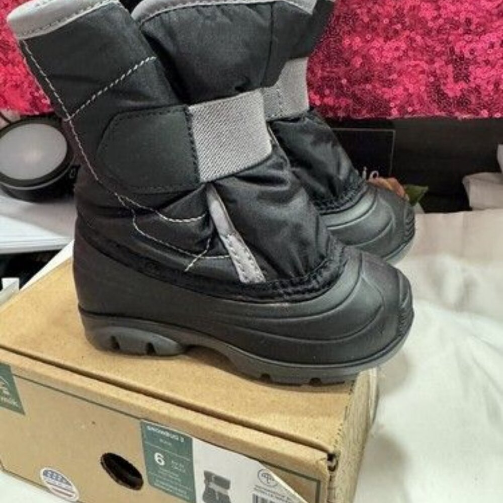 Kamik  Toddler Size 6 Luke Black Snow Winter Boots Shoes
